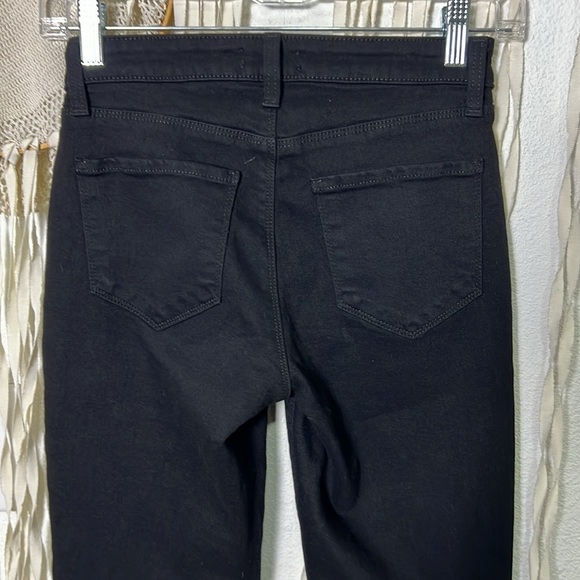 L'Agence Straight Leg Mid Rise Black Jeans size 24 - Picture 7 of 11